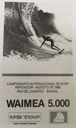 Cartaz do último Waimea 5000. Foto: Reprodução.