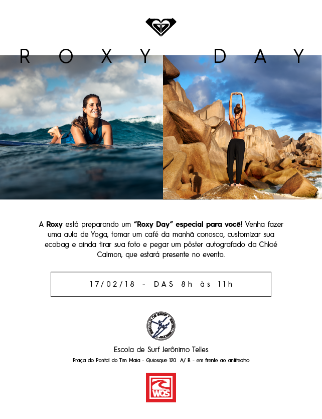 Cartaz do Roxy Day no Rio de Janeiro.