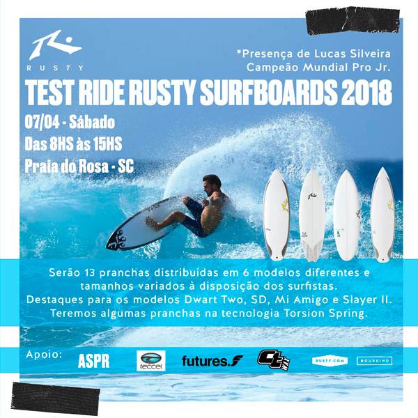 Cartaz do primeiro Test Ride Rusty de 2018.