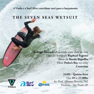 Convite do lançamento da Seven Seas em São Paulo.