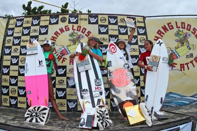Pódio Feminino, Hang Loose Surf Attack 2018, Itamambuca, Ubatuba (SP). Foto: Munir El Hage.