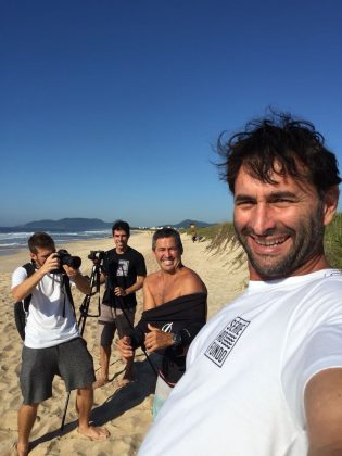 Renan, Fabio e a equipe da Terruá Filmes,André e Rafael, Florianópolis (SC). Foto: Arquivo pessoal.