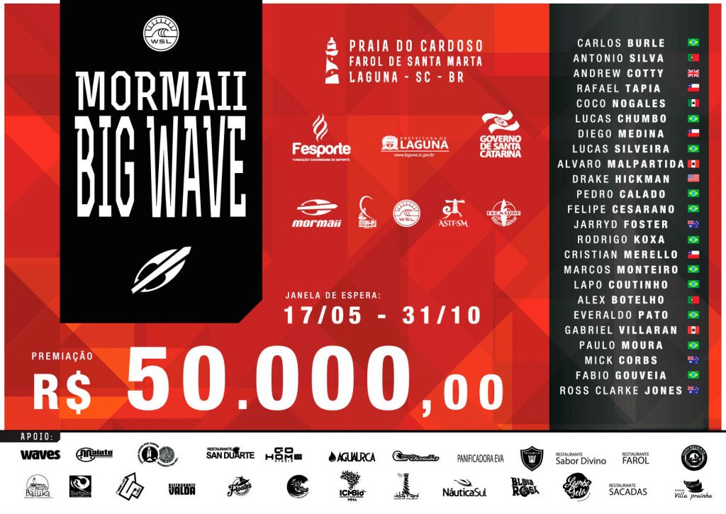 Cartaz do Mormaii Big Wave 2018.
