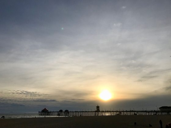 Pôr do Sol em Huntington, Califórnia (EUA). Foto: Arquivo pessoal.