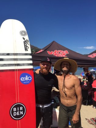 Phil Rajzman e Joel Tudor, Malibu Boardriders Club 2018, Califórnia (EUA). Foto: Arquivo pessoal.