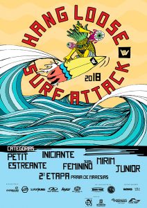 Cartaz da segunda etapa do Hang Loose Surf Attack 2018.