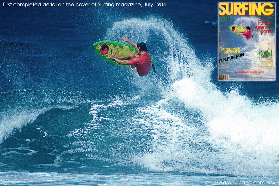 A ousadia de Martin Potter, aliada à modernidade das pranchas, ajudou a criar o surfe acima do lip.