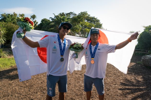 Kanoa Igarashi e Shun Murakami, UR ISA World Surfing Games 2018, Long Beach, Tahara, Japão. Foto: ISA / Ben Reed.