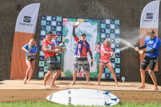 Pódio, World Masters Championship 2018, Açores, Portugal. Foto: WSL / Masurel.