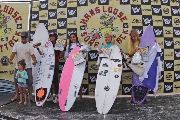Podio Feminina, Hang Loose Surf Attack 2018, Maresias, São Sebastião (SP). Foto: Munir El Hage.