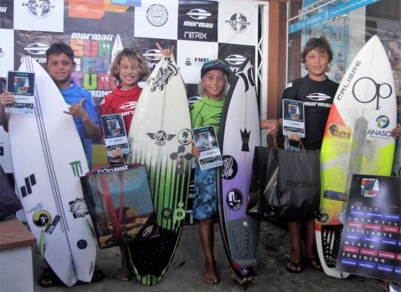 Pódio Infantil, Surfuturo Groms 2018, Atalaia, Itajaí (SC). Foto: Basilio Ruy/P.P07.
