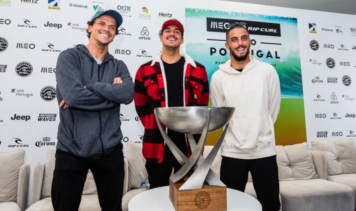 Julian Wilson, Gabriel Medina e Filipe Toledo, MEO Rip Curl Pro Portugal 2018, Peniche. Foto: WSL / Pedro Mestre.