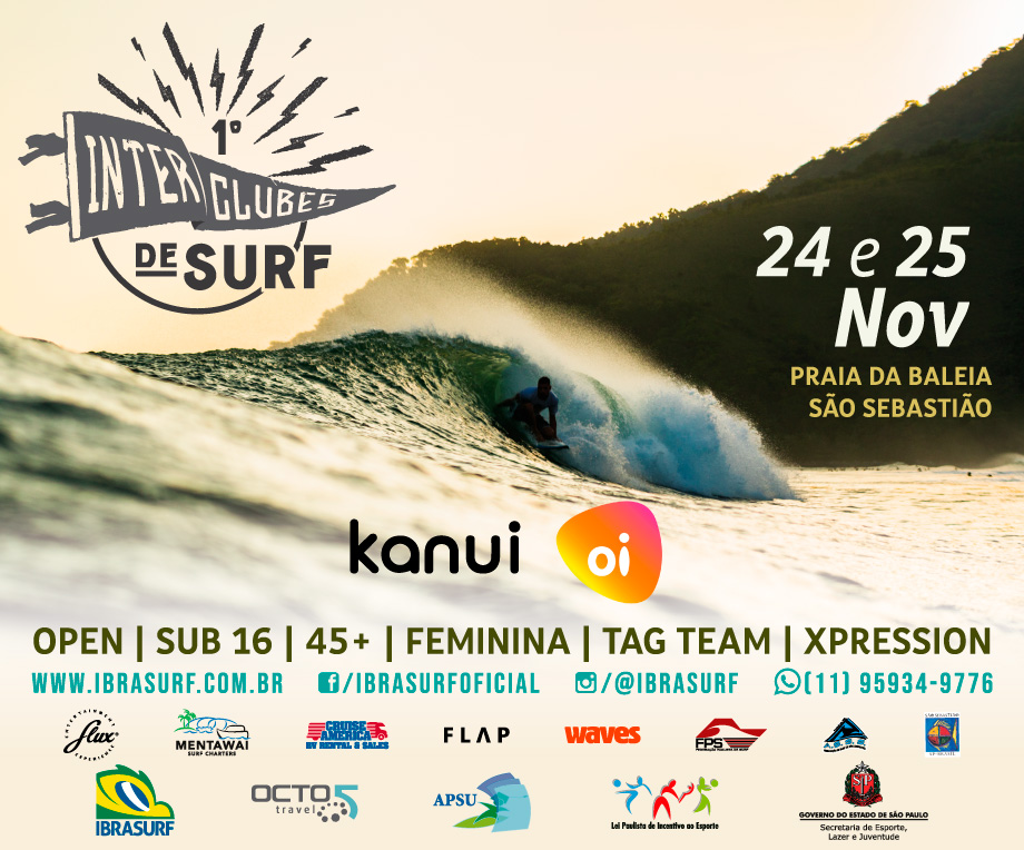 Cartaz do I Interclubes de Surf.