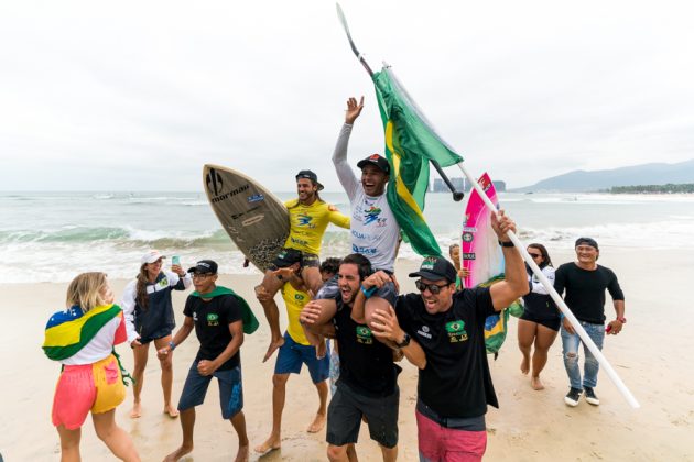 Caio Vaz e Luiz Diniz, ISA World SUP and Paddleboard 2018, Riyue Bay, Wanning, China. Foto: ISA / Sean Evans.