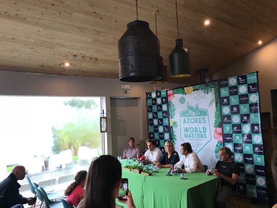 Coletiva de imprensa, Mundial Master 2018, Açores, Portugal. Foto: Arquivo pessoal Fabio Gouveia.