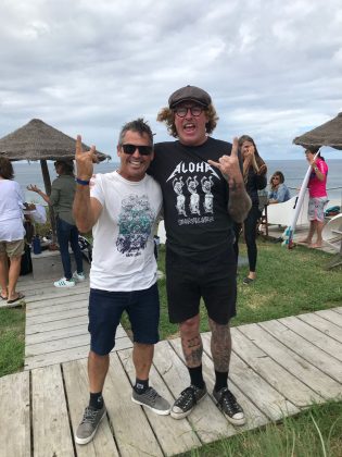 Fabio Gouveia e Matt Hoy, Mundial Master 2018, Açores, Portugal. Foto: Arquivo pessoal Fabio Gouveia.