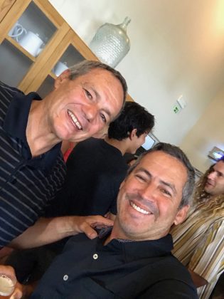 Glen Wilton e Fabio Gouveia, Mundial Master 2018, Açores, Portugal. Foto: Arquivo pessoal Fabio Gouveia.