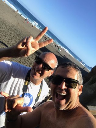 Julio Ader e Fabio Gouveia, Mundial Master 2018, Açores, Portugal. Foto: Arquivo pessoal Fabio Gouveia.
