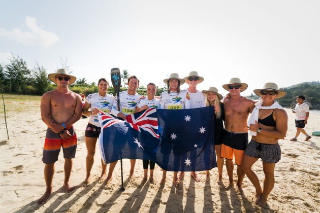 Equipe australiana, ISA World SUP and Paddleboard 2018, Wanning, China. Foto: ISA / Evans.
