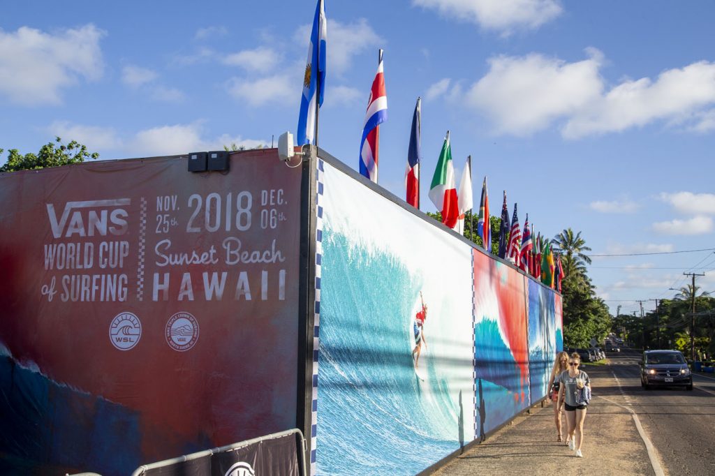 Vans World Cup 2018 ganha dois dias de folga em Sunset, North Shore de Oahu, Havaí.