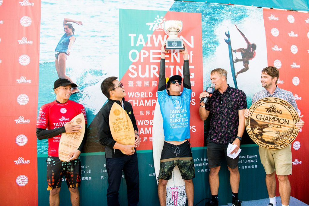 Pódio do Taiwan Open World Junior Championships.