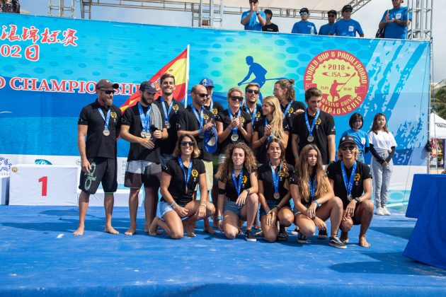 Equipe da Espanha, ISA World SUP and Paddleboard 2018, Wanning, China. Foto: ISA / Jimenez.