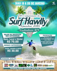 Hawlly Amador 2019 acontece dias 19 e 20 deste mês de janeiro na praia de Galinhos (RN).