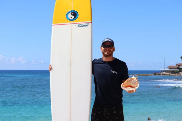 Phil Rajzman, Buffalo Big Board Surfing Classic 2019, Makaha, ilha de Oahu, Havaí. Foto: Arquivo pessoal.