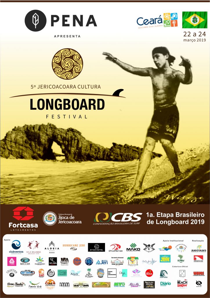 Cartaz do Jericoacoara Longboard Festival 2019.