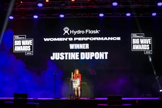Justine Dupont, Big Wave Awards, Redondo Beach, Los Angeles (EUA). Foto: © WSL / Wlodarczyk.
