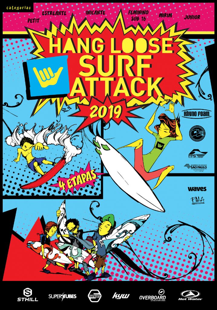 Cartaz do Hang Loose Surf Attack 2019.