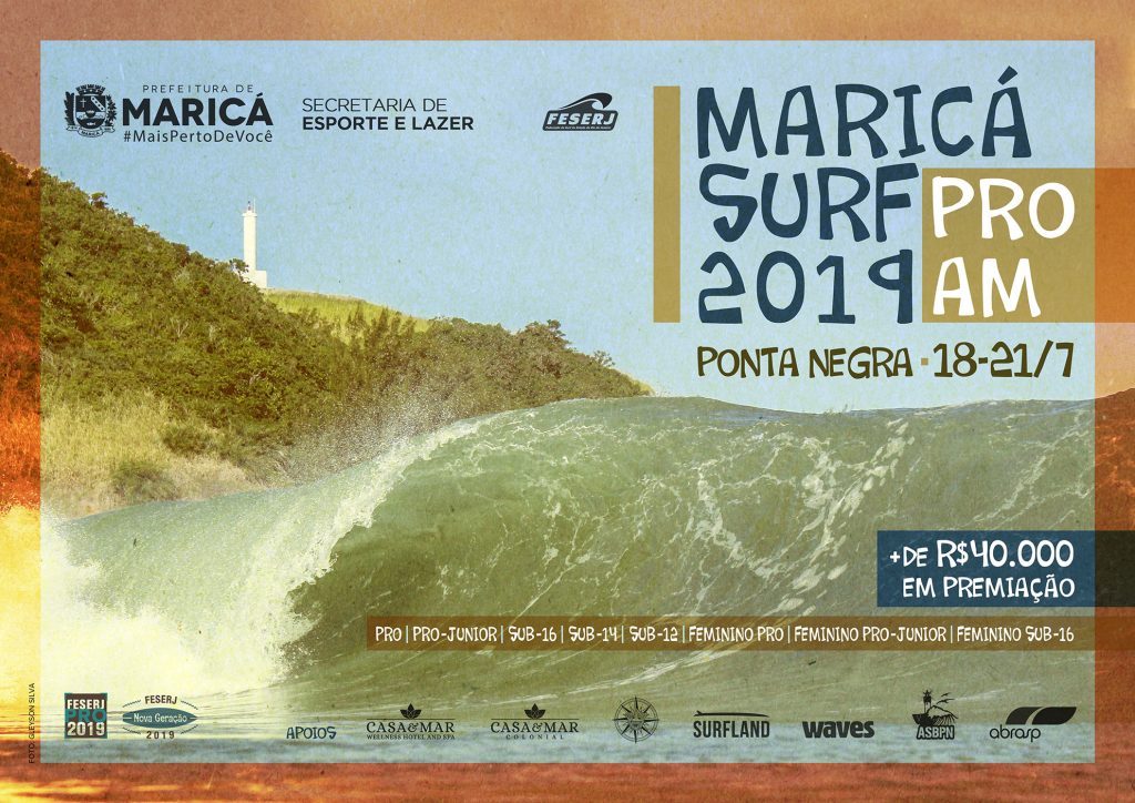 Cartaz do Maricá Surf Pro / AM 2019.