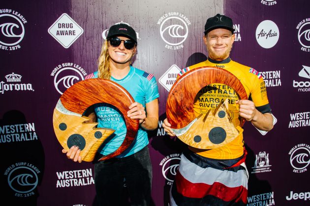 Lakey Peterson e John John Florence, Margaret River Pro 2019, Surfers Point, Austrália. Foto: WSL / Matt Dunbar.