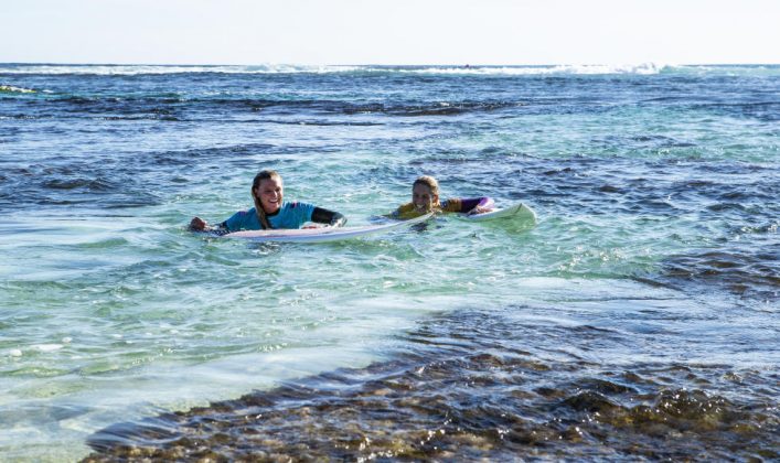 Lakey Peterson e Stephanie Gilmore, Margaret River Pro 2019, Surfers Point, Austrália. Foto: Divulgação / WSL.