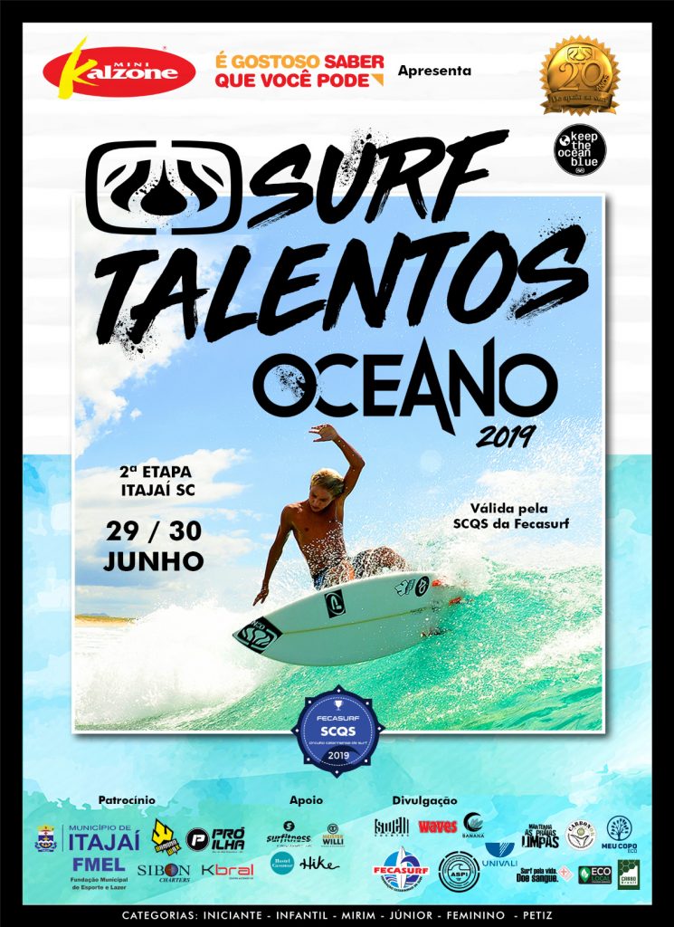 Cartaz da segunda etapa do Surf Talentos 2019.