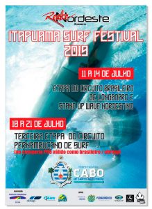 Cartaz do Itapuama Surf Festival 2019.