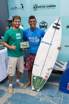 Guilherme Aguiar e José Eduardo, Macaé Surf Pro, Praia do Pecado (RJ). Foto: Leandro Foca.