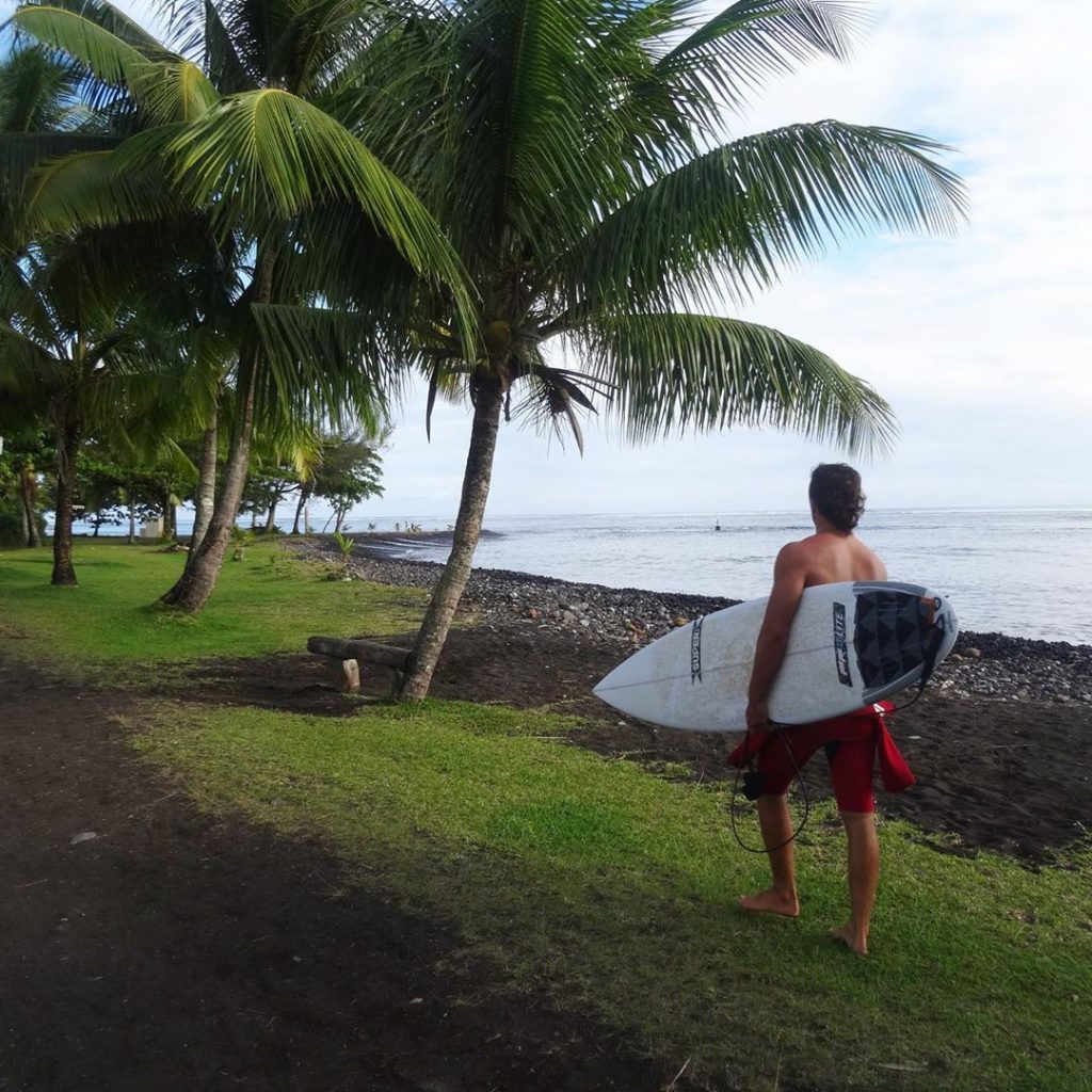Pedro Calado no Taiti.
