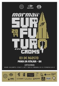 Cartaz da segunda etapa do Mormaii Surfuturo Groms 2019.