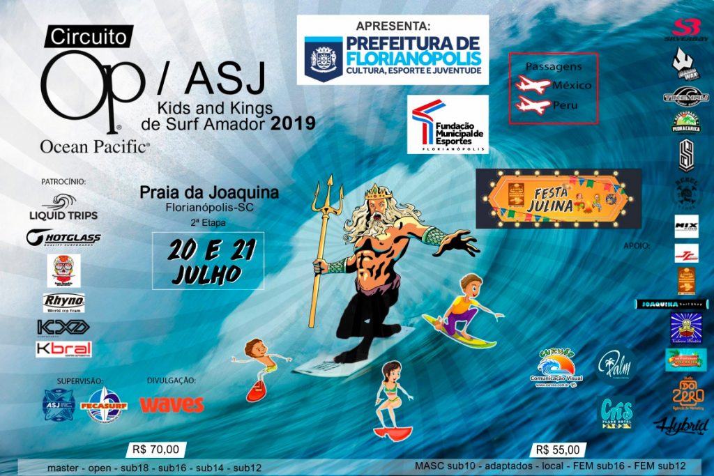 Cartaz da segunda etapa do Circuito OP ASJ Kids and Kings 2019.