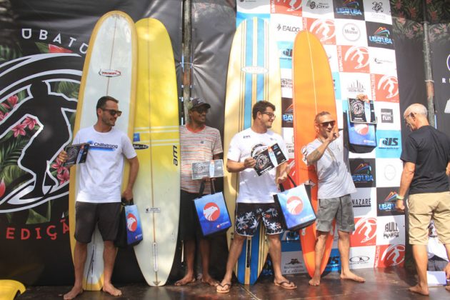 Pódio Longboard Open, Ubatuba Pro Surf 2019, Praia Grande (SP). Foto: Renato Boulos.