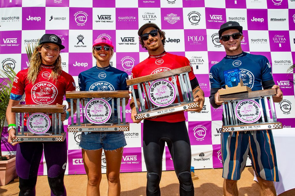 Courtney, Sage, Yago e Liam, os finalistas do Vans US Open of Surfing 2019.
