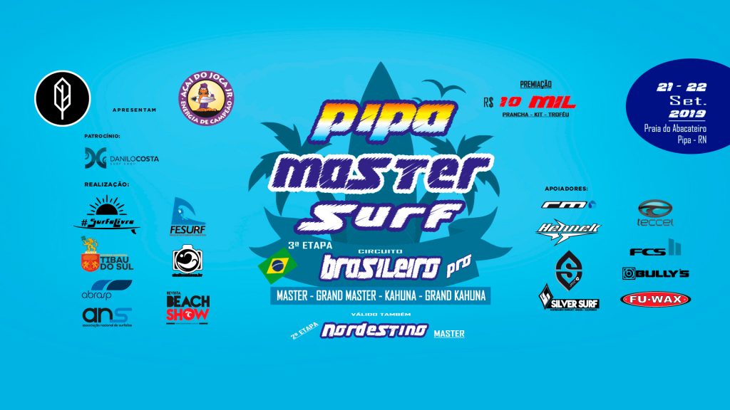 Cartaz do Pipa Master Surf 2019.