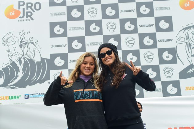 Laura Raupp e Marina Werneck, Oi Pro Junior Series 2019, Joaquina, Florianópolis (SC). Foto: Marcio David / Oi.