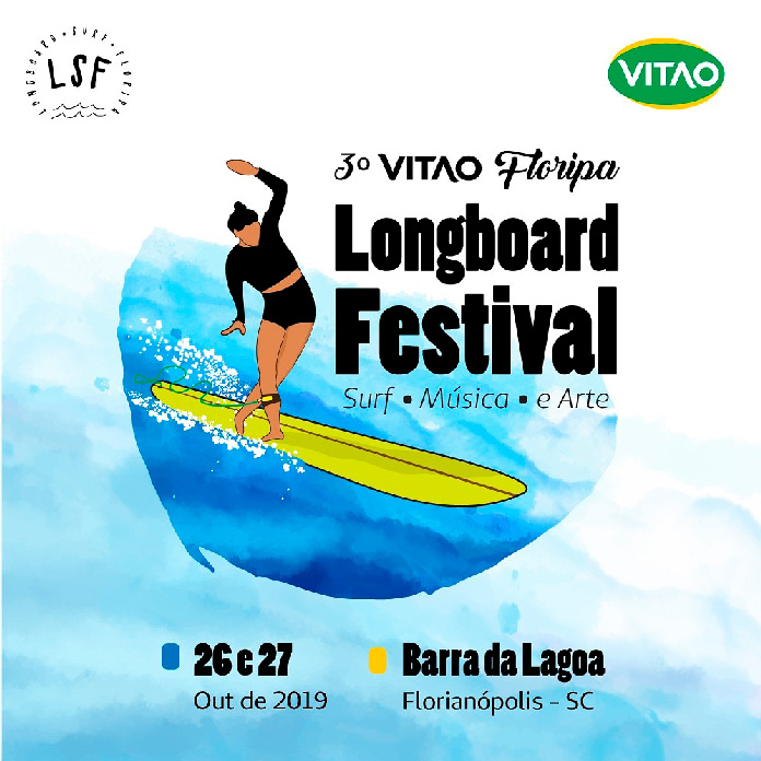 Cartaz do Vitao Floripa Longboard Festival 2019.