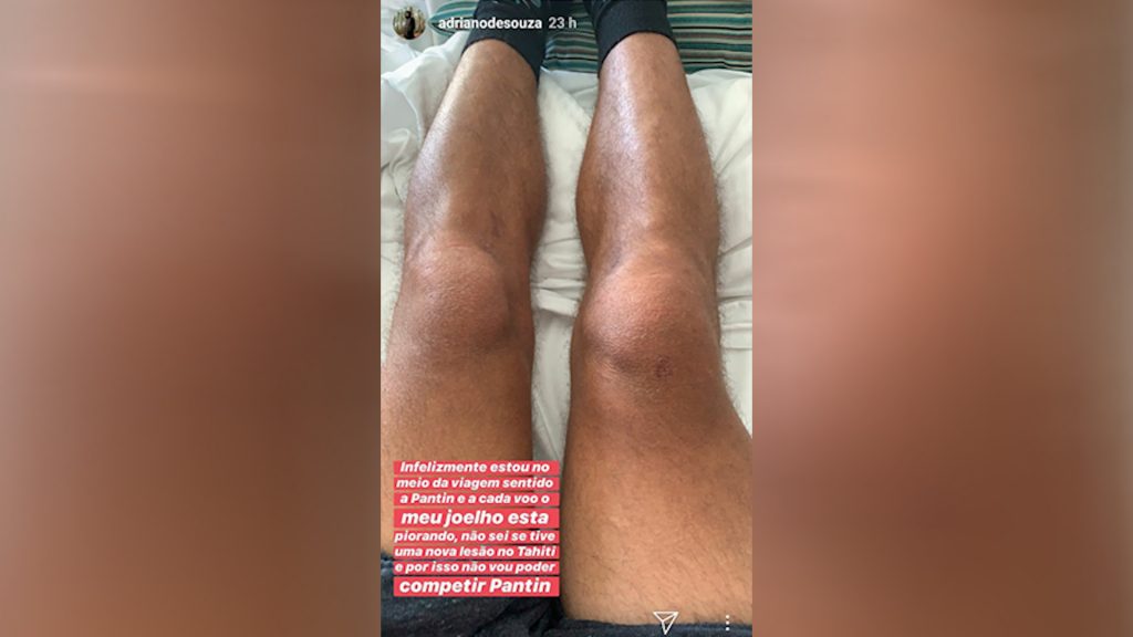 Nova lesão no joelho de Adriano de Souza