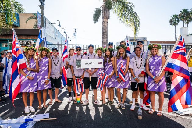 Seleção do Havaí, Vissla ISA World Junior Championship, Huntington Beach, Califórnia (EUA). Foto: ISA / Sean Evans.