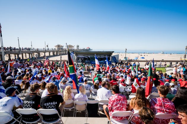 Cerimônia de abertura, Vissla ISA World Junior Championship, Huntington Beach, Califórnia (EUA). Foto: ISA / Ben Reed.