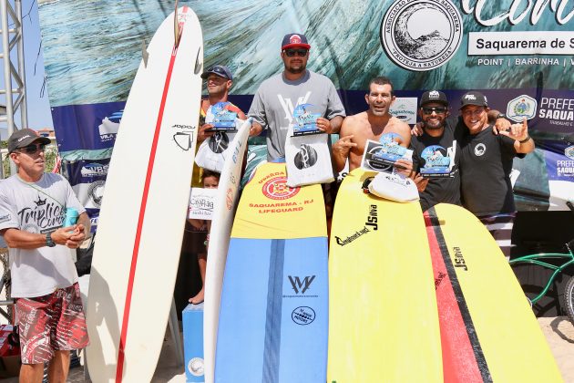 Pódio Longboard, Tríplice Coroa Saquarema de Surf 2019. Foto: Assessoria ASS.