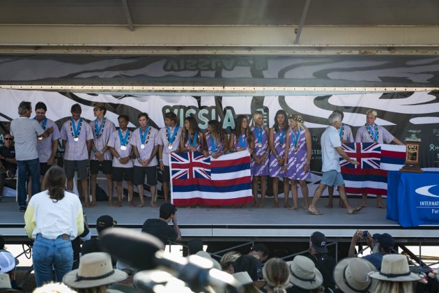 Equipe havaiana, Vissla World Junior Championship 2019, Huntington Beach, Califórnia (EUA). Foto: ISA / Ben Reed.